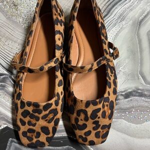ASOS Leopard Print Flats with Strap